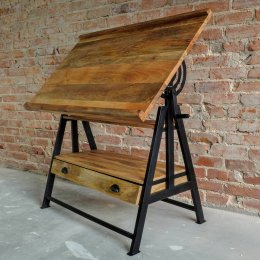 Klassiskt ritbord metall och trä