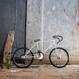Cykel vit racer miniatyr