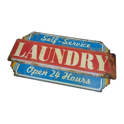 Skylt self-service laundry