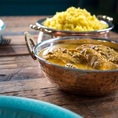 Indisk serverings skål curry