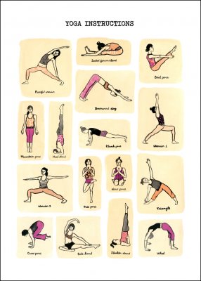 Print yoga instruktioner