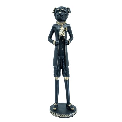 Statyett hund svart